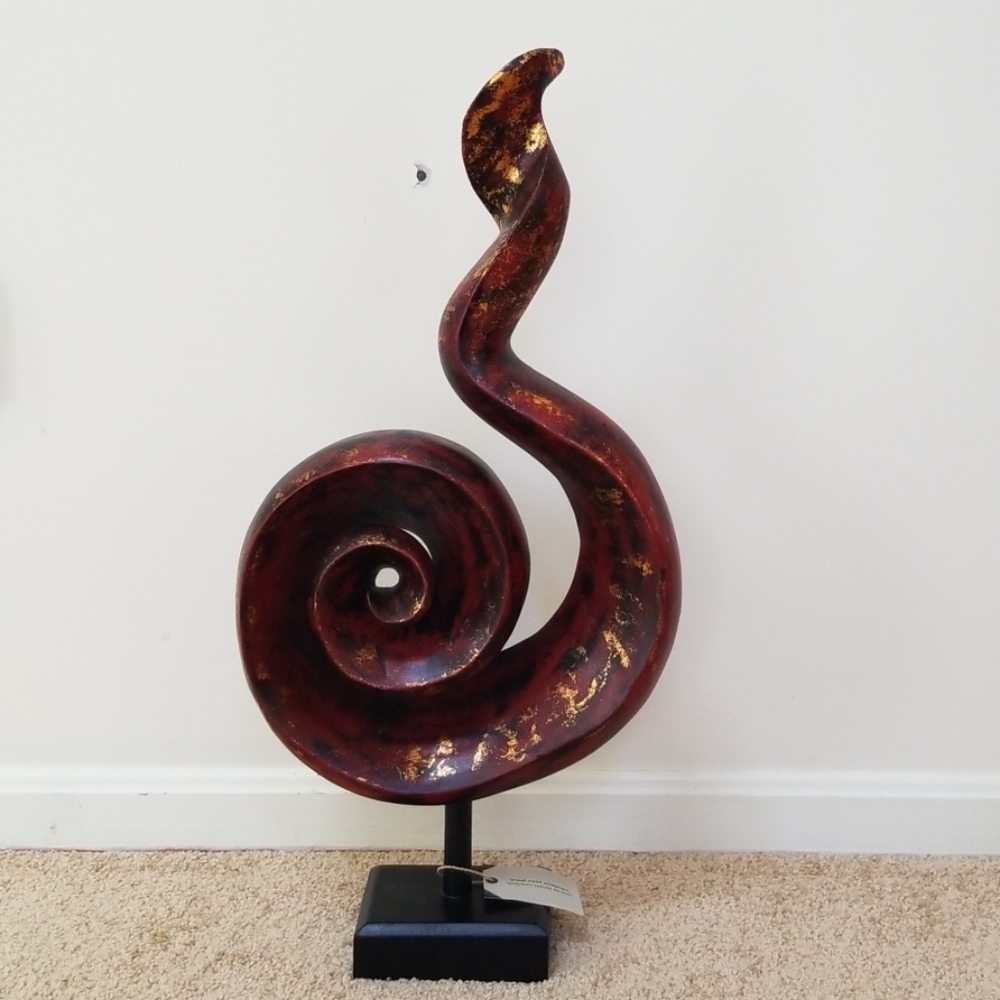New! PIER 1 IMPORTS Albasia Wood Spiral Structure